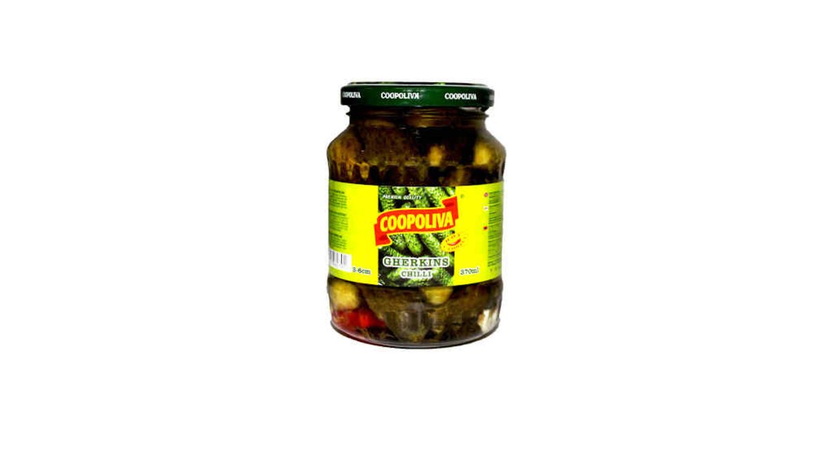 COOPOLIVA Canned Cucumbers CHILLI (370 ml)
