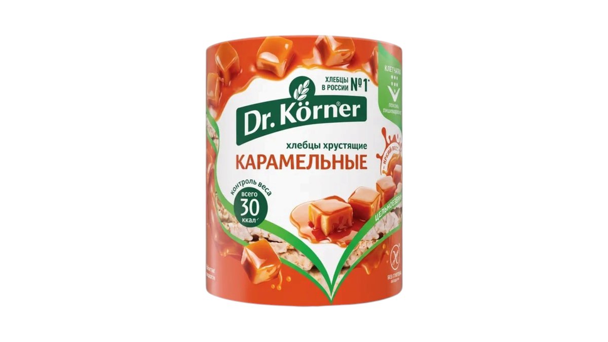 Dr.Körner кукурузные хрустящие хлебцы corn-rice-caramel (90 g)