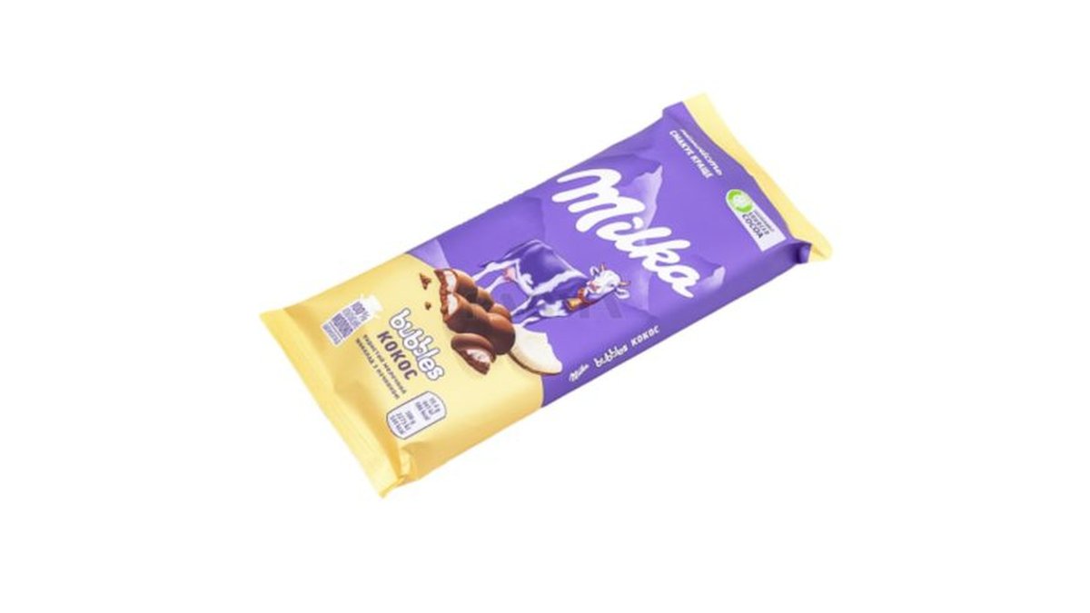 Milka შოკოლადი Bubbles with coconut (97 g)
