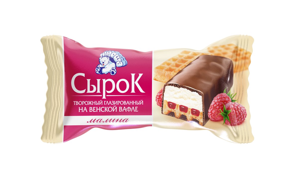 Sirok მალინის რძის დესერტი with raspberries (65 g)