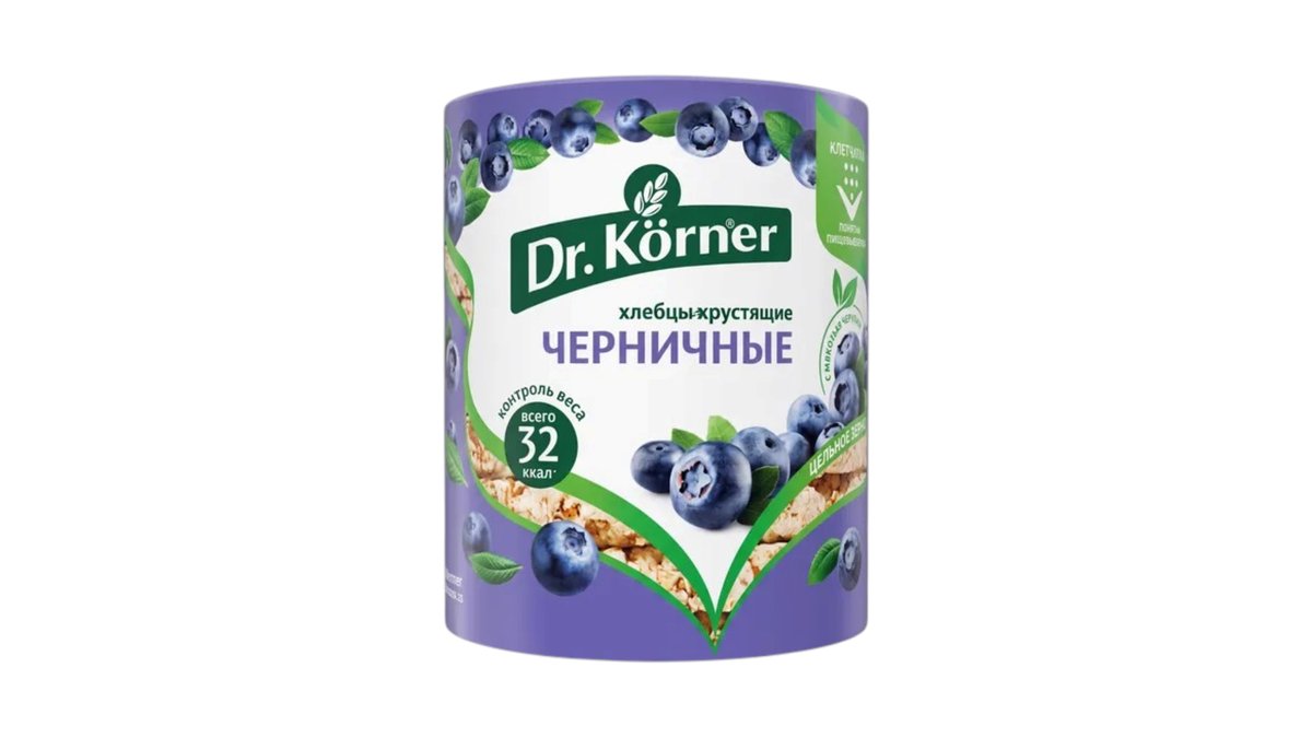 Dr.Körner Пшеничный хрустящий хлеб with blueberries (100 g)