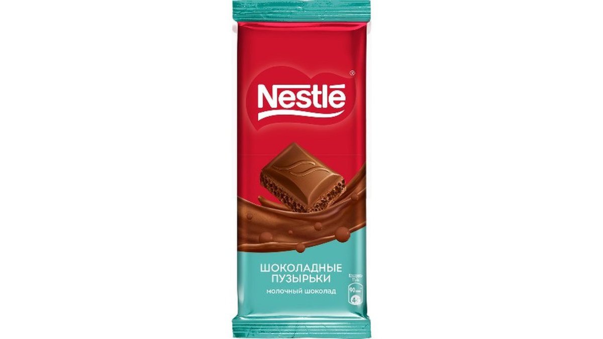 Nestlé Chocolate with white chocolate bubbles (75 g)