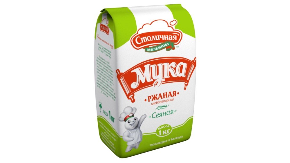 სტოლიჩნაია მელნიცა Мука ჭვავის სეიანნაია (1 kg)