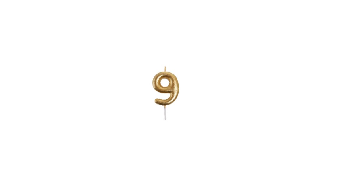Dab День Рождения Свеча Number 9