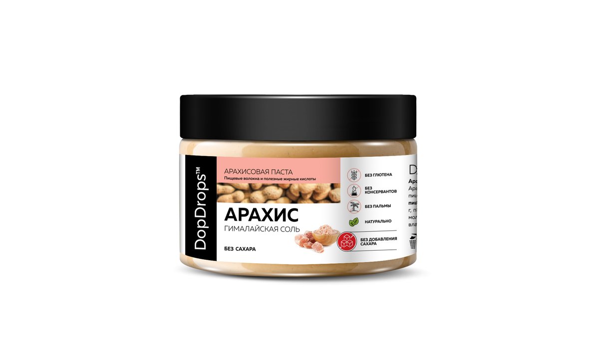 DopDrops არახისის კარაქი peanut Himalayan salt (250 g)