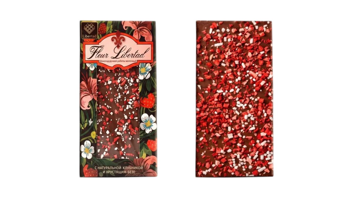 Fleur Libertad Шоколад natural strawberries (80 g)