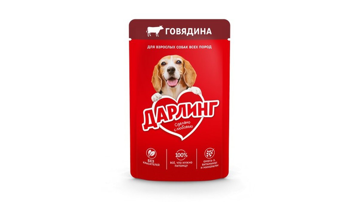 Darling ცხოველების საკვები with beef (75 g)