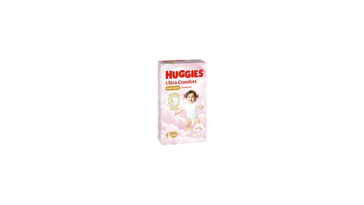 Huggies პატარა პამპერსები for Girls Mega 4 (66 pcs)