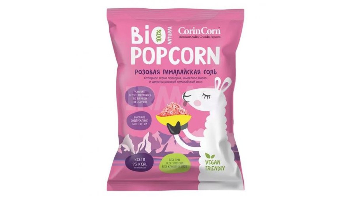 CorinCorn Попкорн salty Himalayan salt (60 gr)