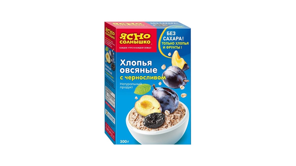 Yasno Solnishko Овсяные крупы with dried plums (300 g)