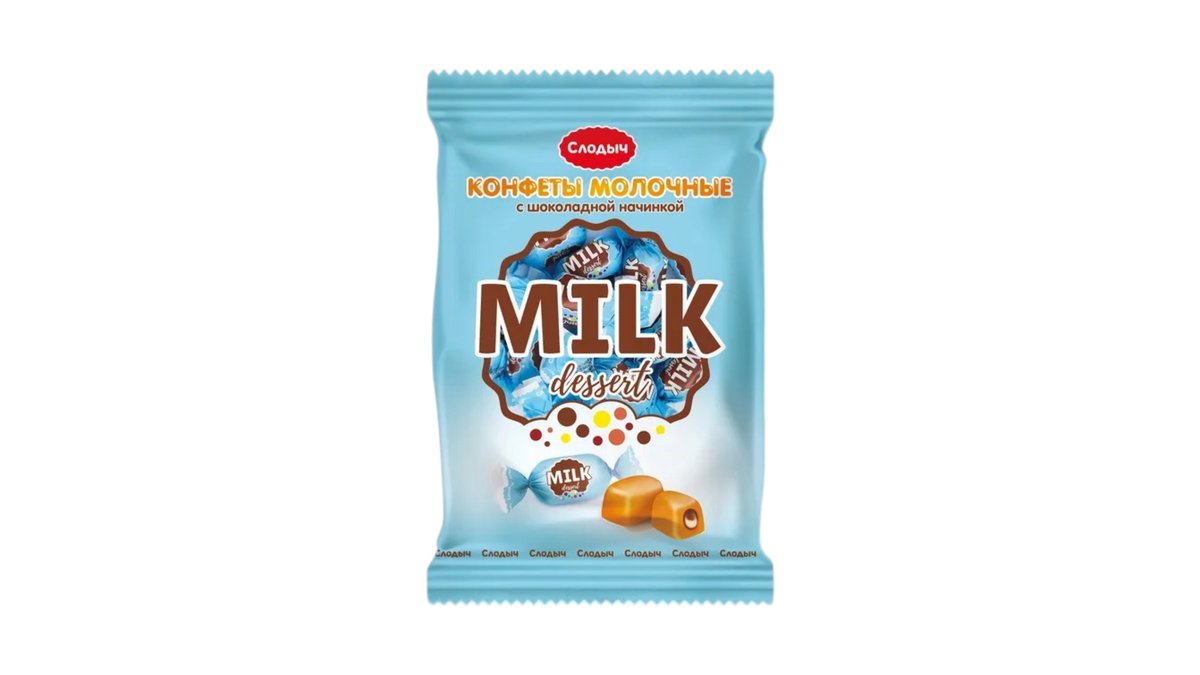 სლოდიჩ candy Milk dessert with chocolate filling (200 g)