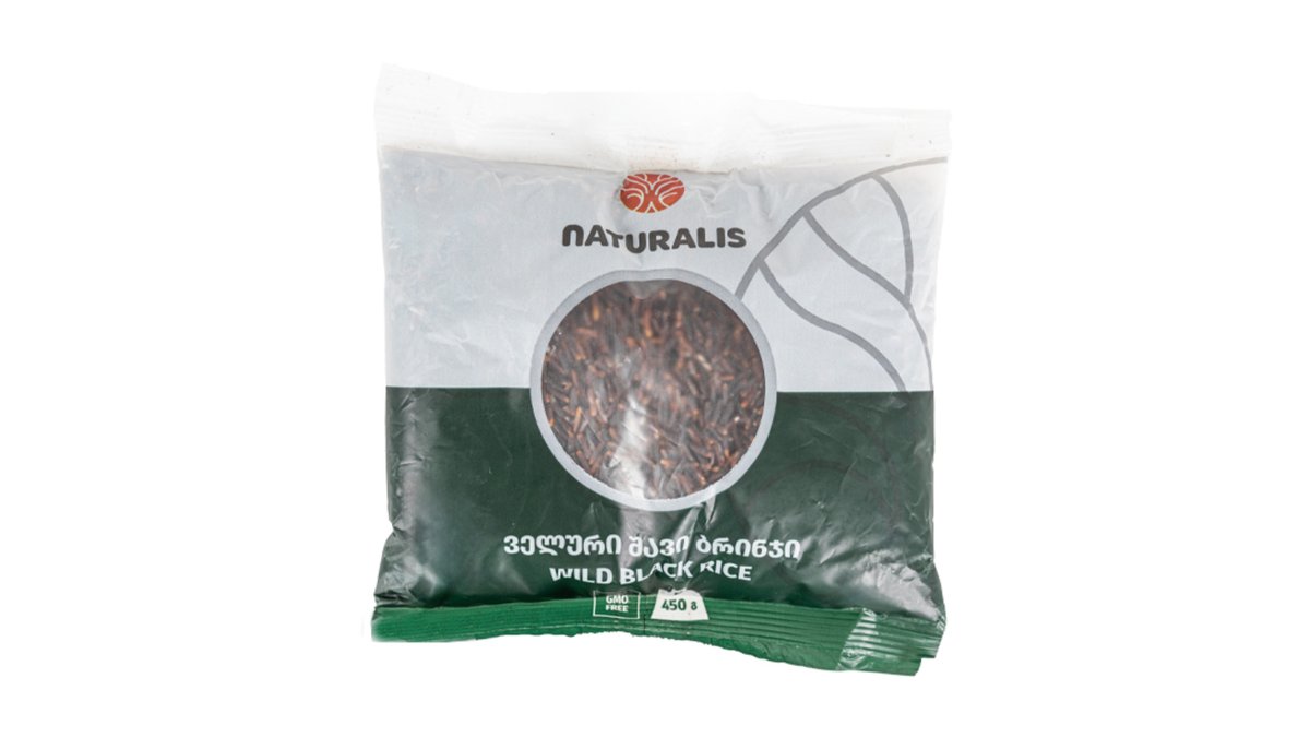 ნატურალისი შავი ბრინჯი black rice (450 g)
