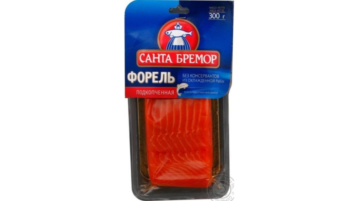 SANTA BREMOR рыба Smoked trout fillet (300 g)