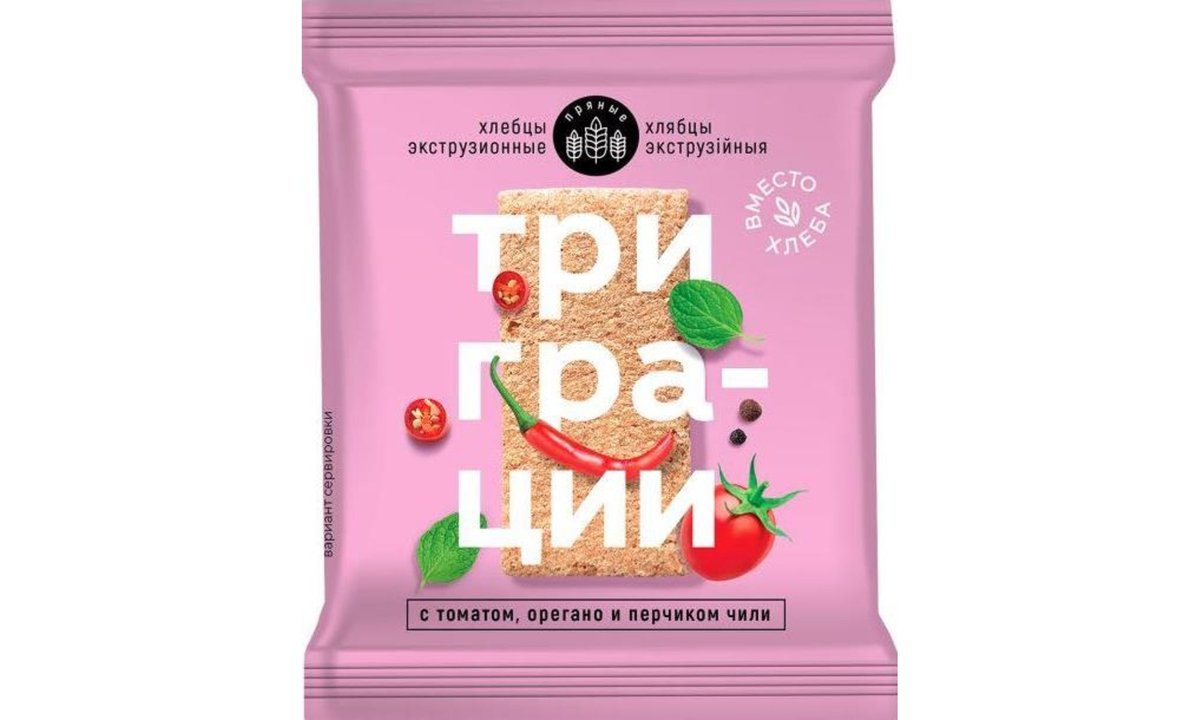 Polotskie Хрустящий Хлеб with tomato, oregano and chili pepper (55 გ)