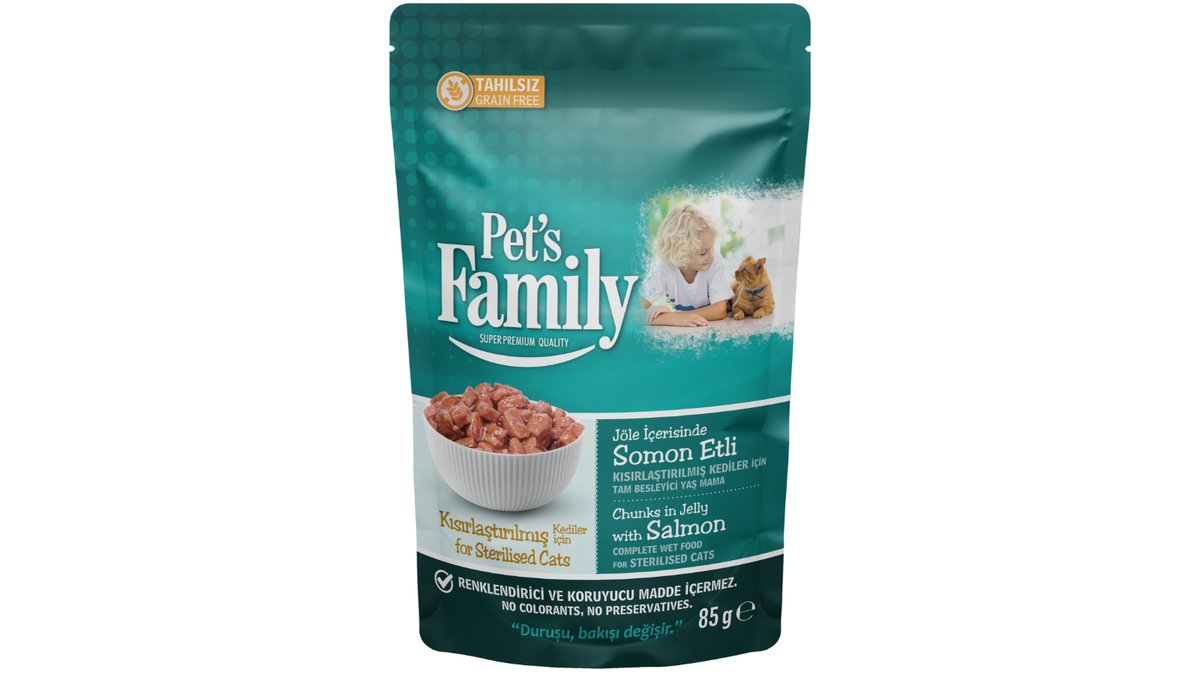 Jelly PetsFamily Pet Food sterilized jelly with salmon (85 g)