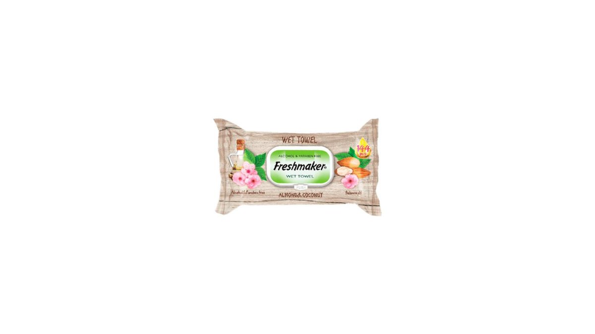 FRESHMAKER Children Wet Wipes almond (144 pcs)