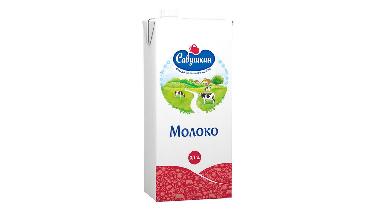 SAVUSHKIN milk Ultra Pasteurized 3.1% (1 l)