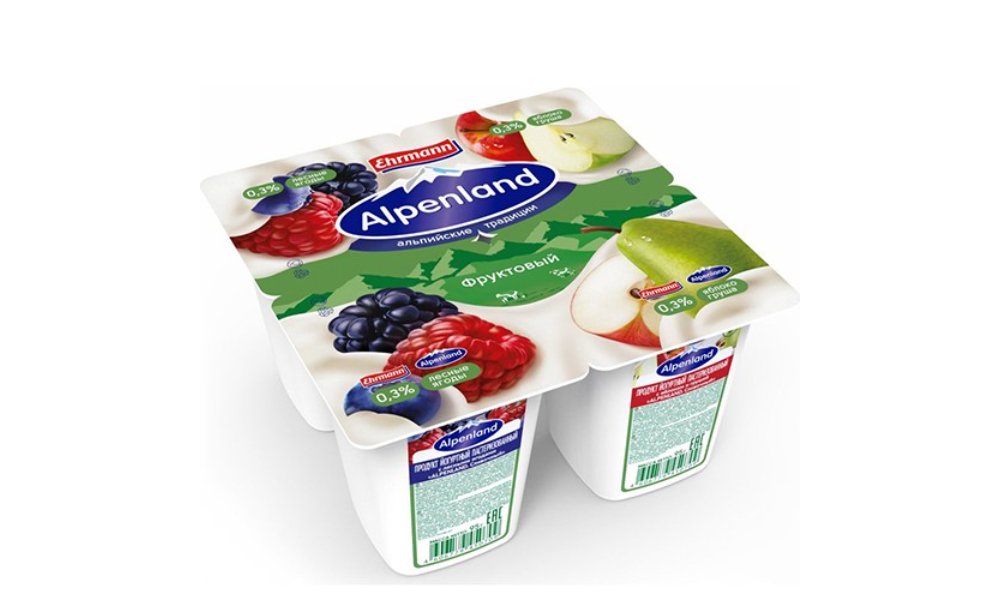 Alpenland Молочный десерт forest berries / apple-pear (95 g)
