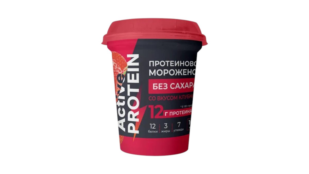 Active Protein мороженое sugar-free strawberry (90 g)