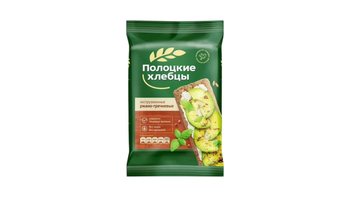 პოლოცკიე Хрустящий Хлеб rye-buckwheat (80 გ)