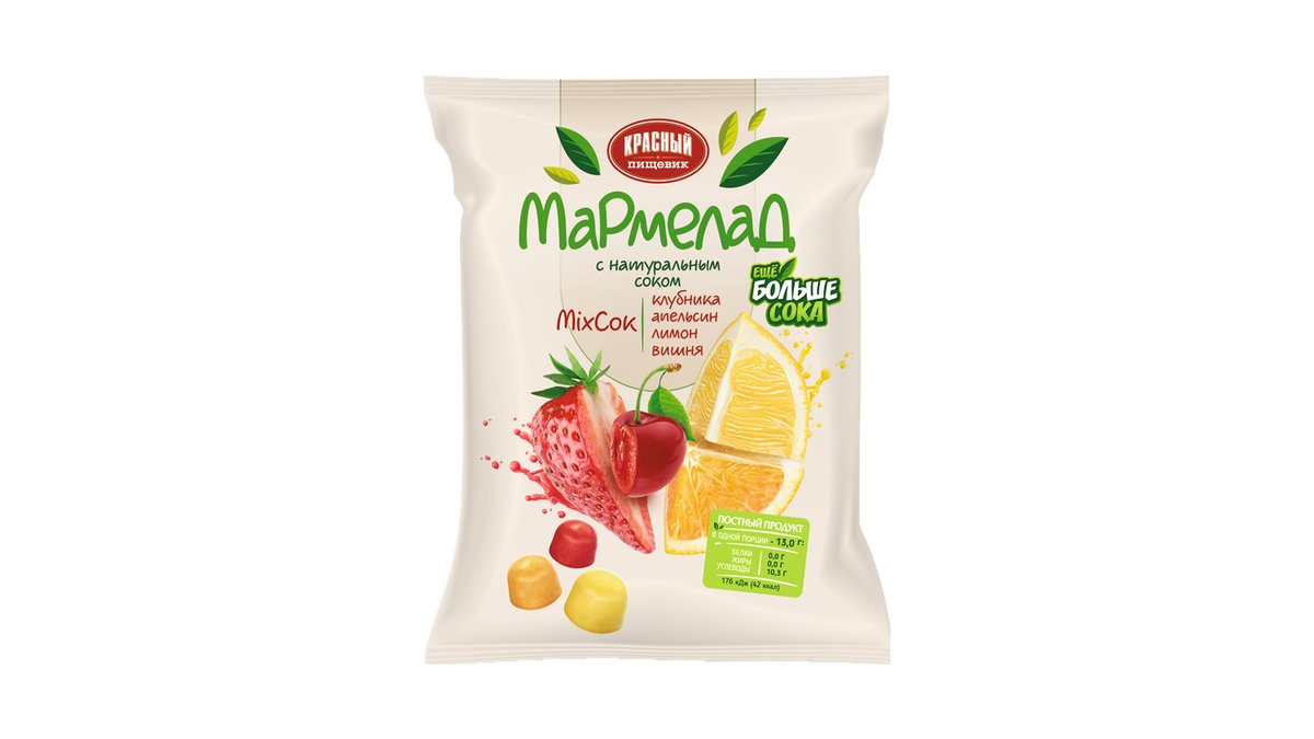 MixJuice Fruit Jam მარწყვი, ფორთოხალი, ლიმონი, ალუბალი (300 გ)