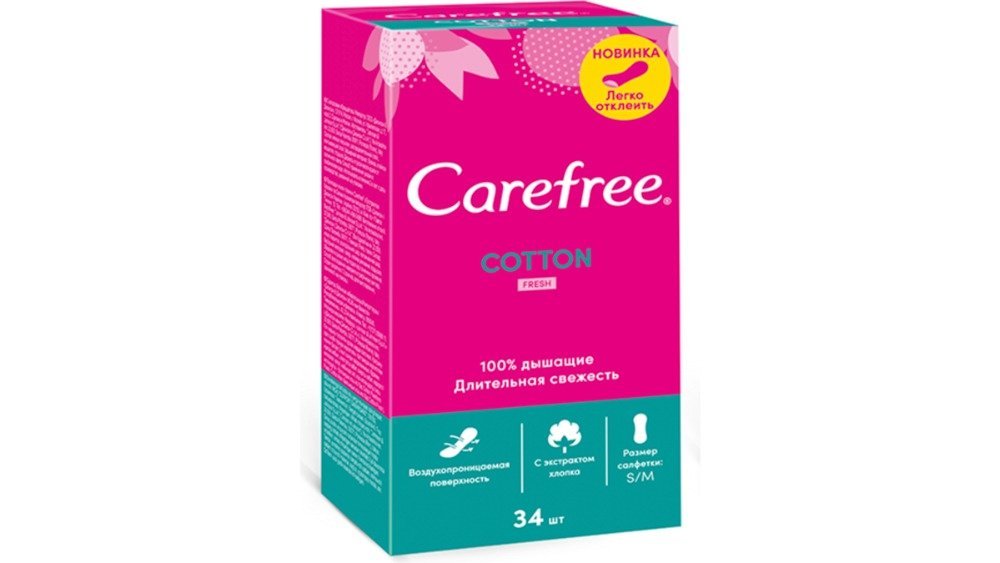 Carefree Feminine Hygiene Product Cotton Fresh (34 pcs)
