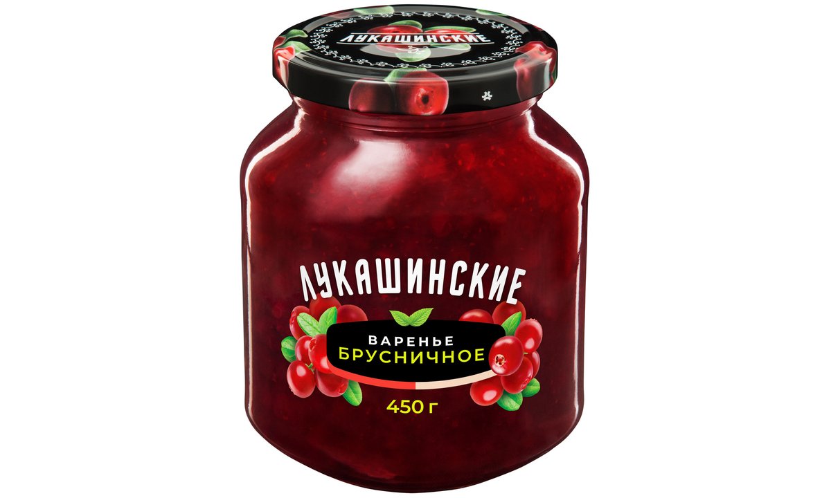Lukashinskie ჯემი წითელი მოცვის (450 g)
