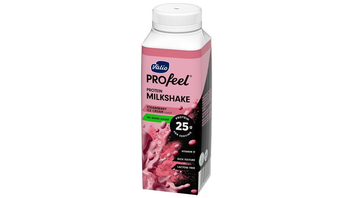 Valio milk strawberry sugar-free lactose-free (250 ml)