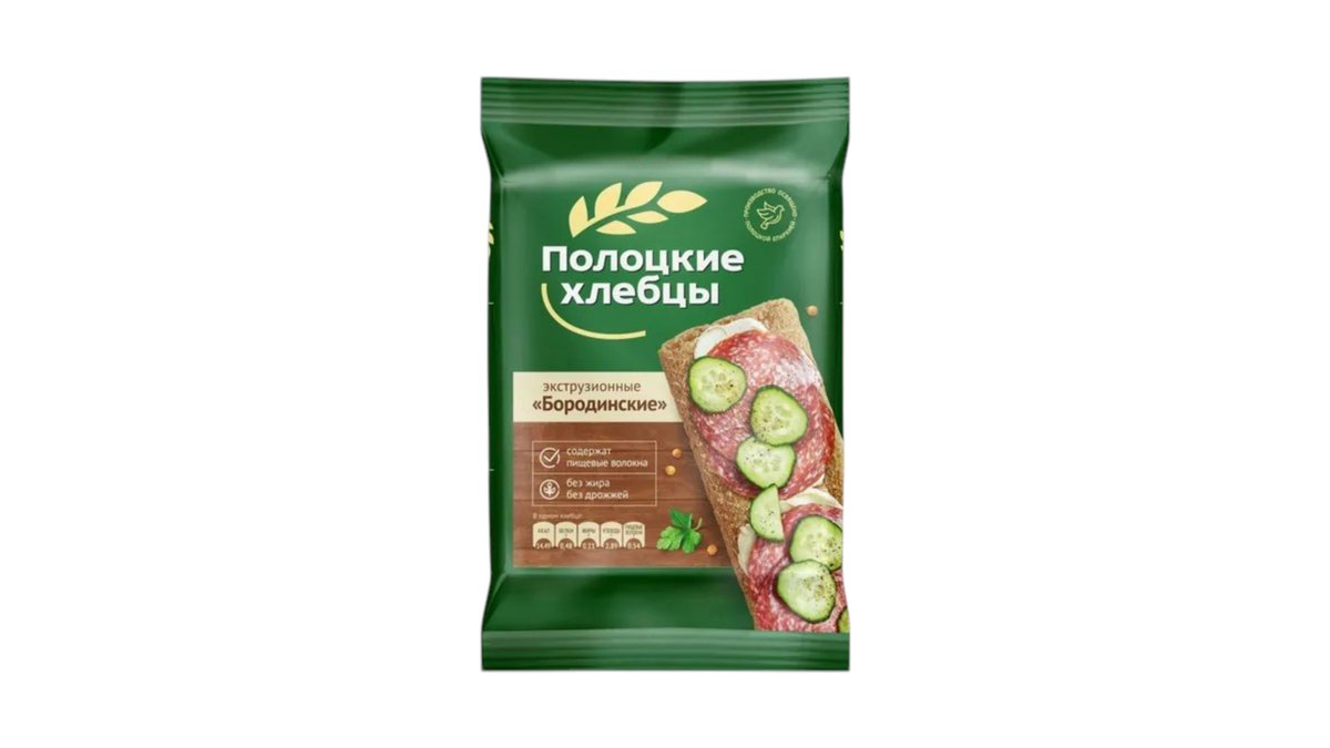 Polotskye ხრაშუნა პური Borodino (80 g)