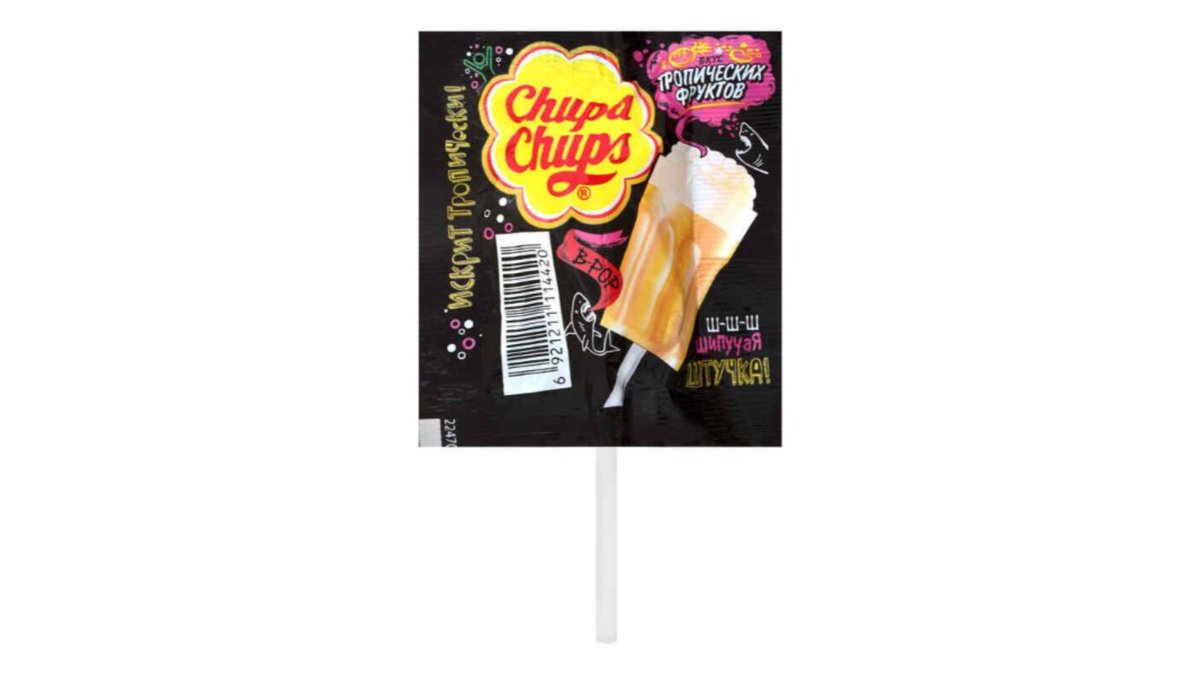 Chupa Chups конфета Caramel Tropical (45 g)