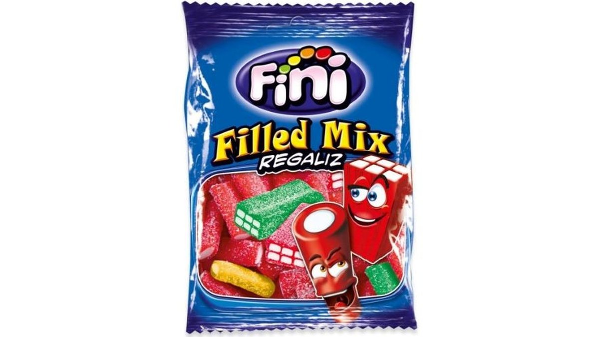 Fini ჟელ  ე კონფეტები filled mix (90 გ)