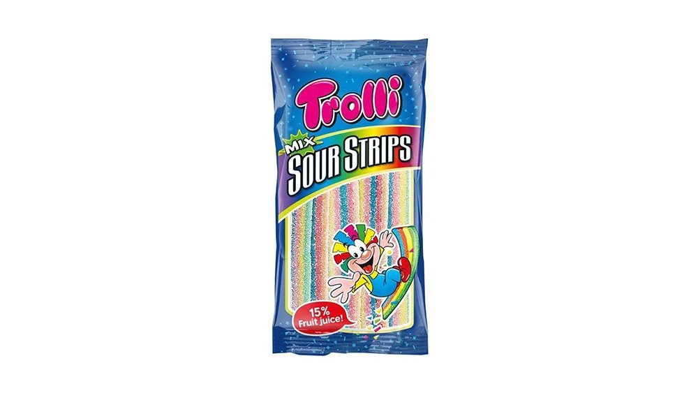 Troll конфета Sour Strips Mix (85 g)