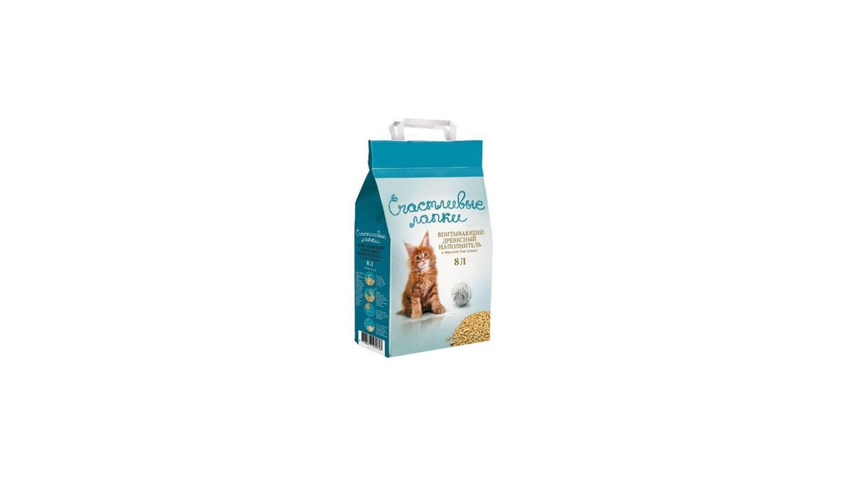 CHISTYE LAPKI ცხოველების საკვები absorbent wood filler (3 kg)
