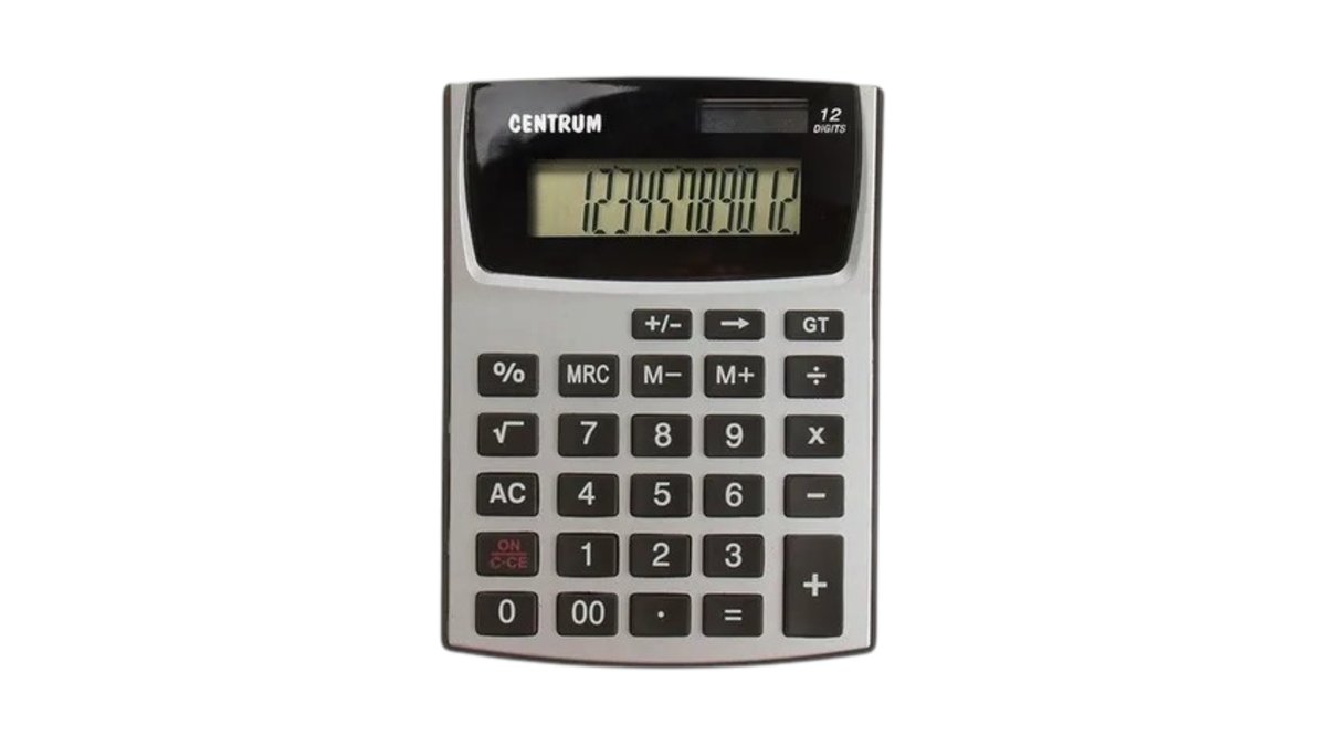 CENTRUM Калькулятор 12 თანრიგიანი ვერცხლისფერი (120 მმ)